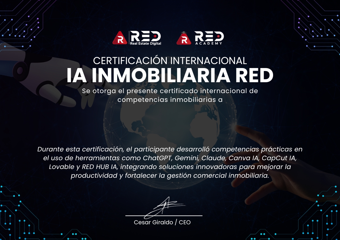 Certificado IA Inmobiliaria RED 2026