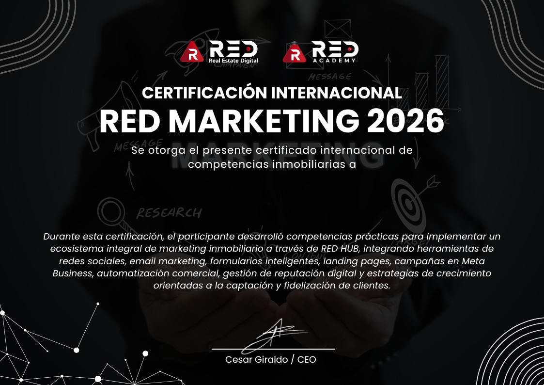 Certificado RED Marketing 2026